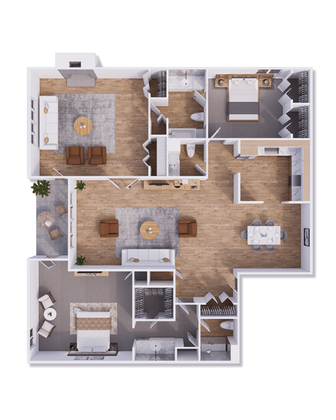 2 bed 2 bath 1760 square feet at Willow Creek, Missouri, 64114